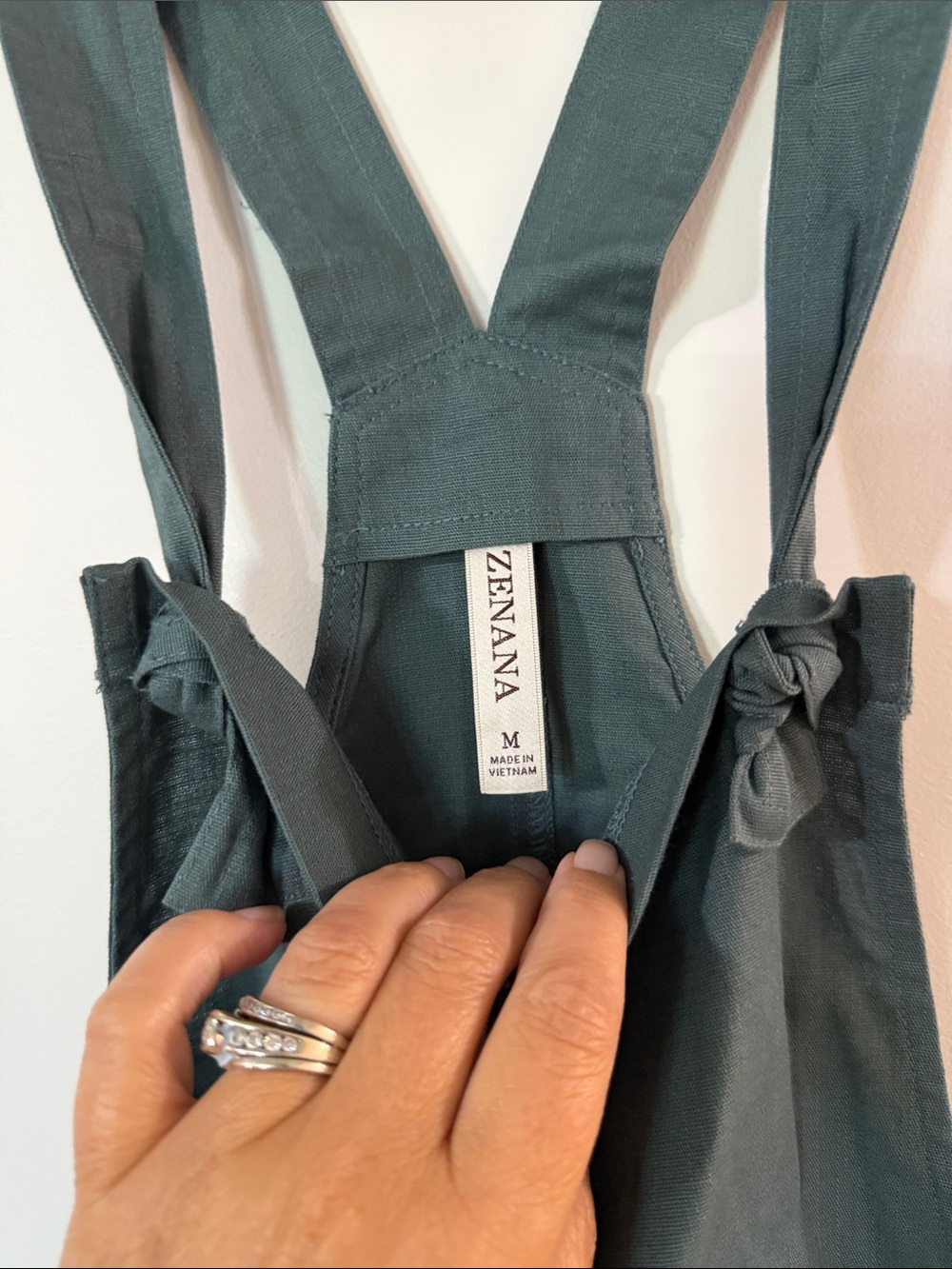 Zenana Outfitters Dark Green Short Overalls - Picture 2 of 7